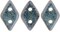 CzechMates Diamond 6.5 x 4mm Czech Glass Two Hole Bead, Polychrome - Orchid Aqua